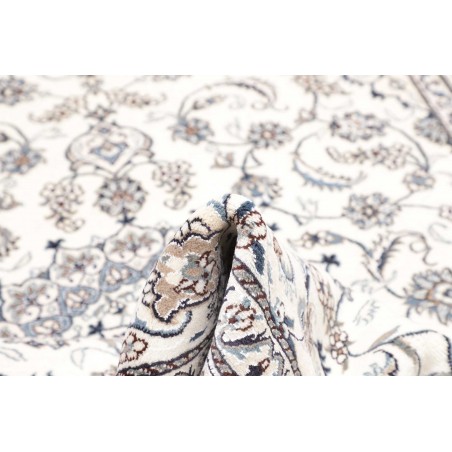Tappeto Nain Kashmar Persia bianco grigio 187x291