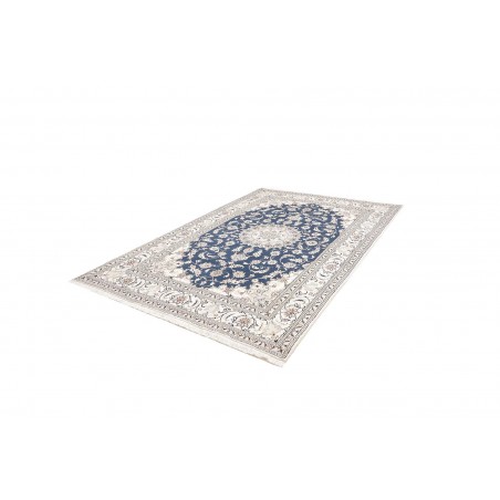 Tappeto Nain Kashmar Persia grigio blu 197x297