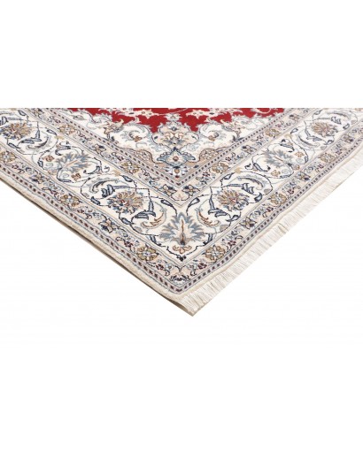 Tappeto Nain Kashmar Persia bianco grigio 200x300