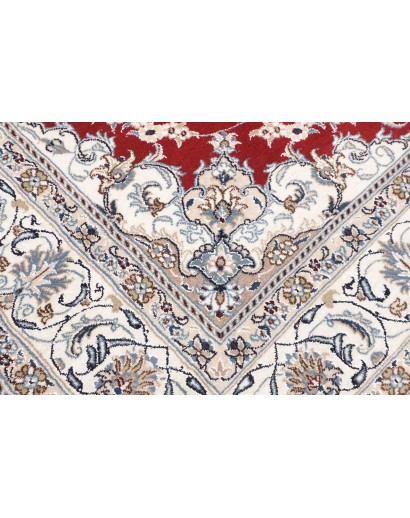 Tappeto Nain Kashmar Persia bianco grigio 200x300