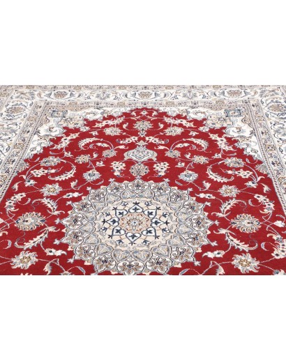 Tappeto Nain Kashmar Persia bianco grigio 200x300