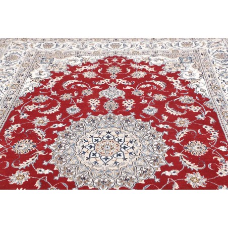 Tappeto Nain Kashmar Persia bianco grigio 200x300