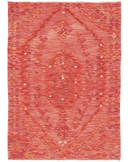 Tappeto Kilim Afghanistan rosso arancione 105x149
