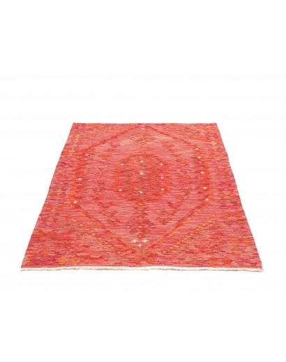 Tappeto Kilim Afghanistan rosso arancione 105x149