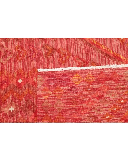 Tappeto Kilim Afghanistan rosso arancione 105x149
