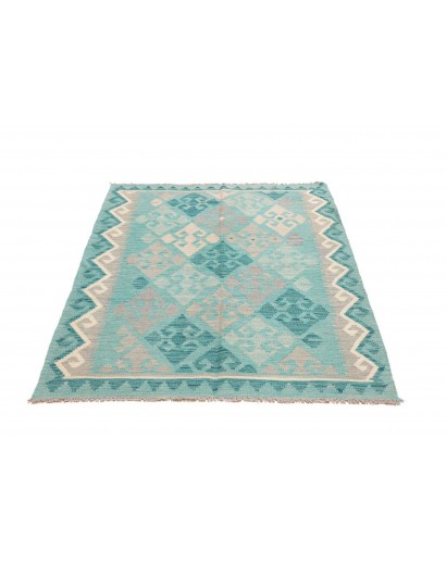 Tappeto Kilim Afghanistan azzurro beige 110x157