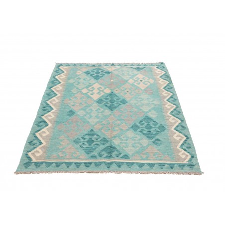 Tappeto Kilim Afghanistan azzurro beige 110x157