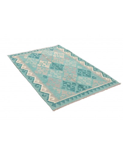Tappeto Kilim Afghanistan azzurro beige 110x157