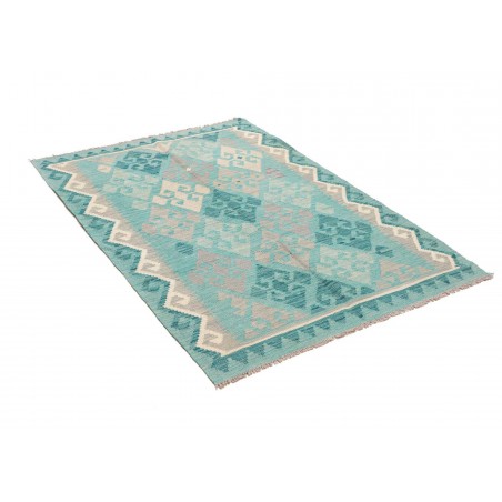 Tappeto Kilim Afghanistan azzurro beige 110x157