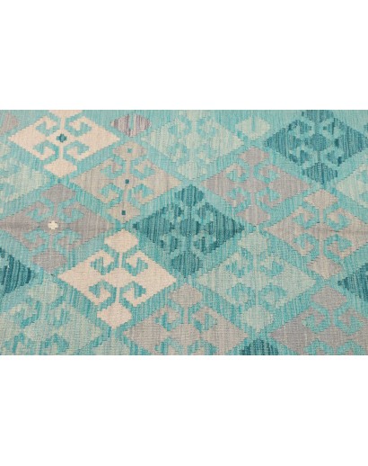 Tappeto Kilim Afghanistan azzurro beige 110x157