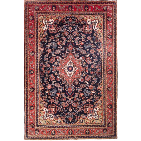 Tappeto Hamadan Fine Persia rosso verde 220x334