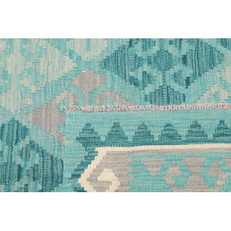 Tappeto Kilim Afghanistan azzurro beige 110x157
