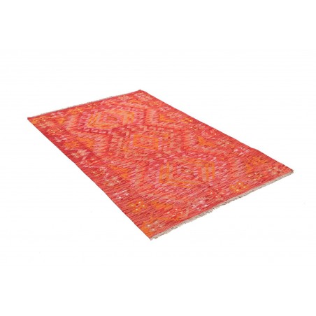 Tappeto Kilim Afghanistan rosso arancione 98x153