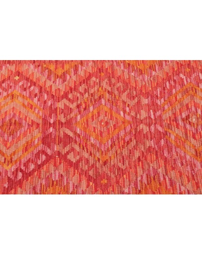 Tappeto Kilim Afghanistan rosso arancione 98x153