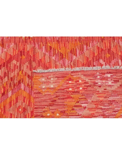 Tappeto Kilim Afghanistan rosso arancione 98x153