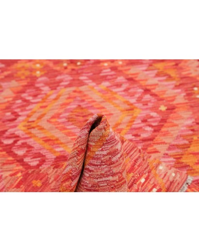 Tappeto Kilim Afghanistan rosso arancione 98x153