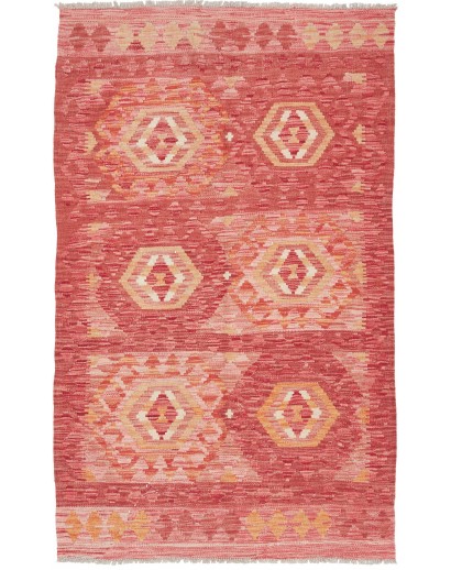 Tappeto Kilim Afghanistan arancione marrone 95x153