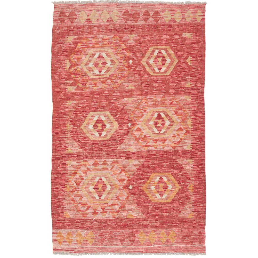 Tappeto Kilim Afghanistan arancione marrone 95x153