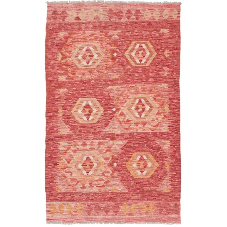 Tappeto Kilim Afghanistan arancione marrone 95x153