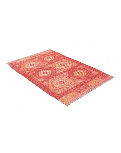 Tappeto Kilim Afghanistan arancione marrone 95x153