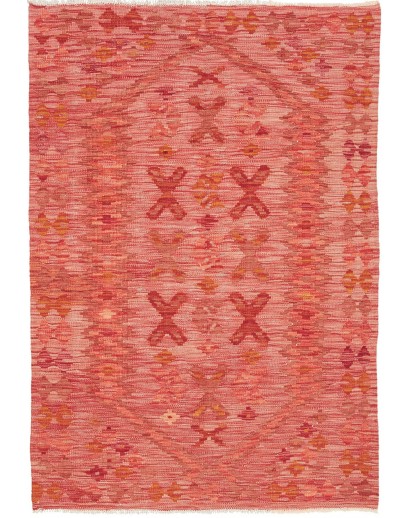 Tappeto Kilim Afghanistan rosso 100x147