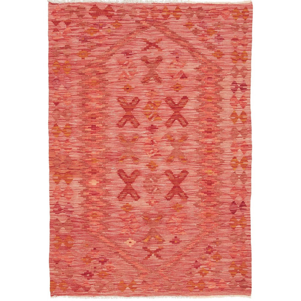 Tappeto Kilim Afghanistan rosso 100x147