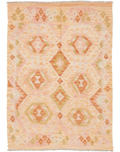 Tappeto Kilim Afghanistan marrone arancione 106x146
