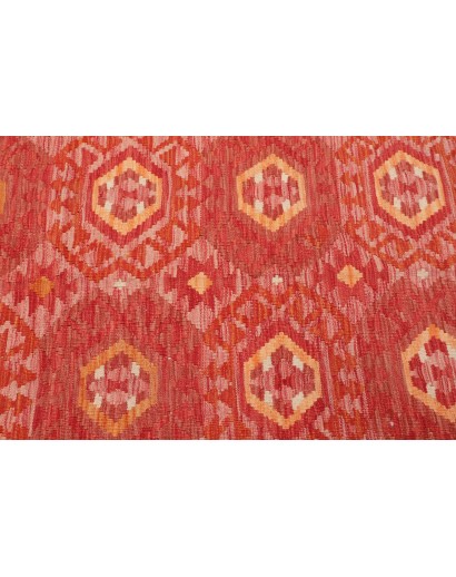 Tappeto Kilim Afghanistan rosso giallo 103x157