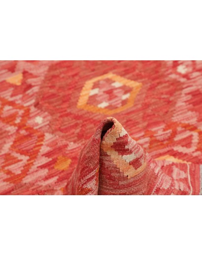 Tappeto Kilim Afghanistan rosso giallo 103x157