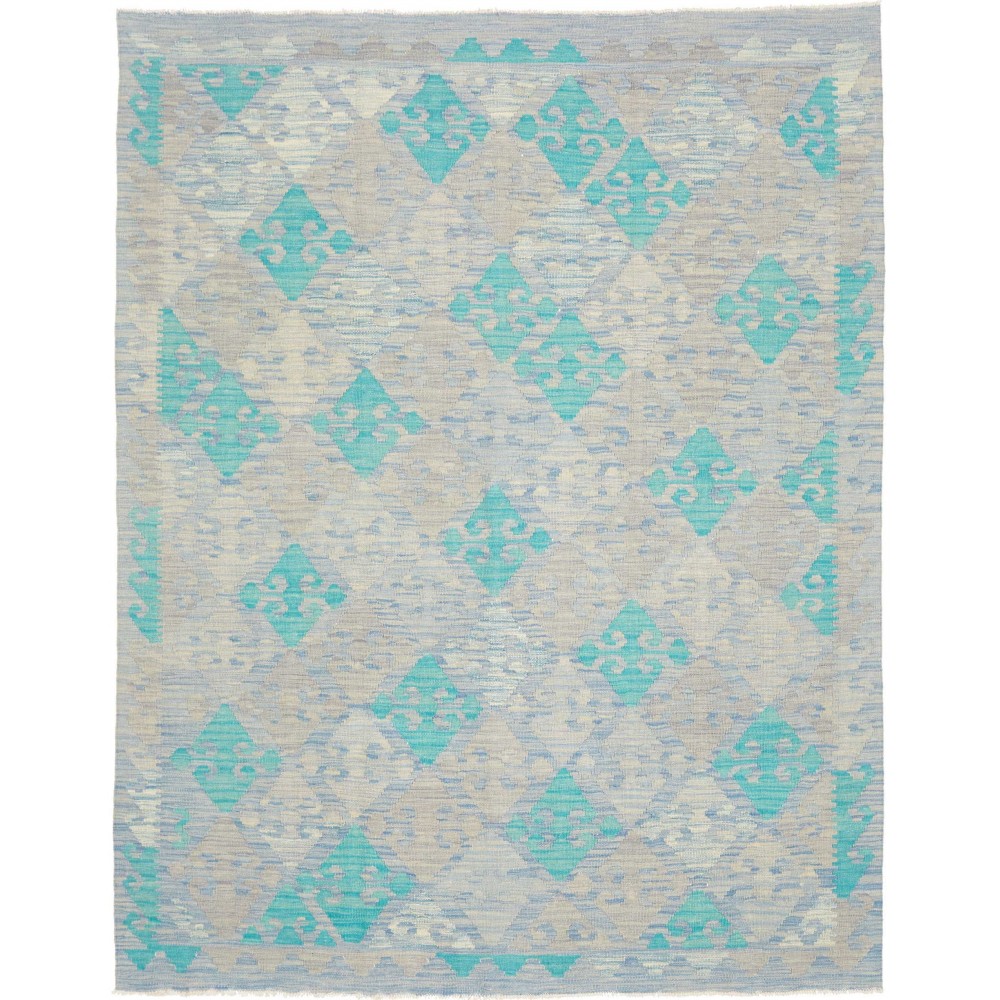 Tappeto Kilim Afghanistan beige azzurro 155x197