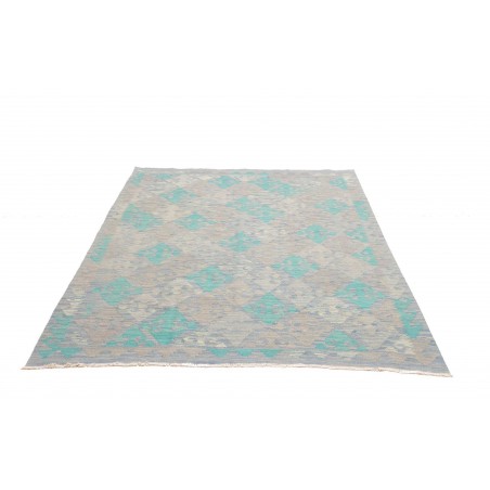 Tappeto Kilim Afghanistan beige azzurro 155x197