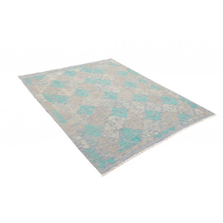 Tappeto Kilim Afghanistan beige azzurro 155x197