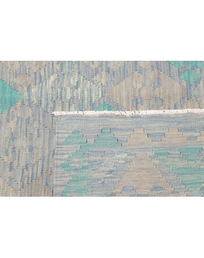 Tappeto Kilim Afghanistan beige azzurro 155x197