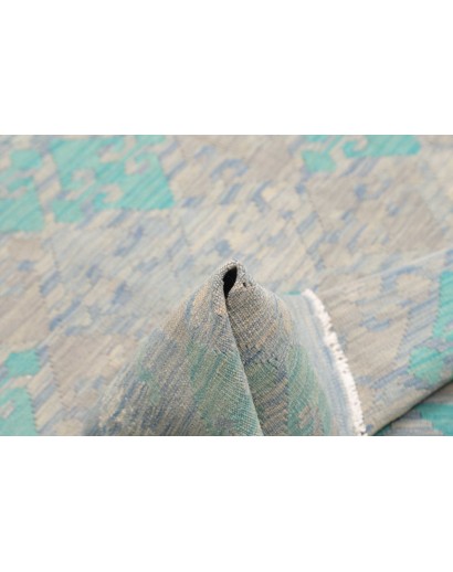 Tappeto Kilim Afghanistan beige azzurro 155x197