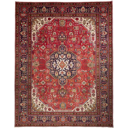 Tappeto Tabriz Persia marrone giallo 304x399