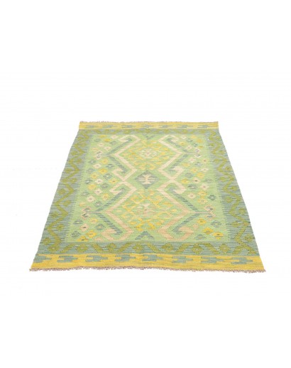 Tappeto Kilim Afghanistan marrone verde 103x149