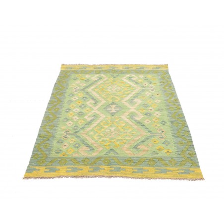 Tappeto Kilim Afghanistan marrone verde 103x149