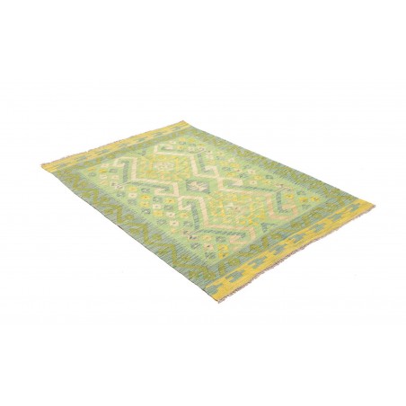 Tappeto Kilim Afghanistan marrone verde 103x149