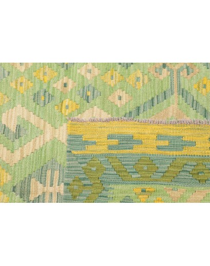 Tappeto Kilim Afghanistan marrone verde 103x149