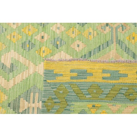 Tappeto Kilim Afghanistan marrone verde 103x149