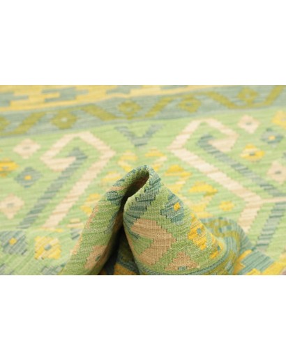 Tappeto Kilim Afghanistan marrone verde 103x149