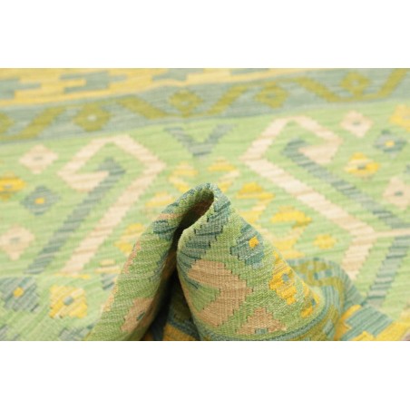 Tappeto Kilim Afghanistan marrone verde 103x149