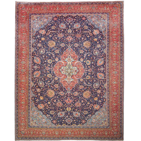 Tappeto Sarough Persia azzurro giallo 300x390