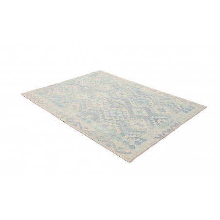 Tappeto Kilim Afghanistan bianco azzurro 153x197