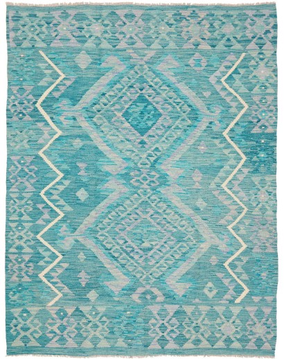 Tappeto Kilim Afghanistan azzurro verde 148x195