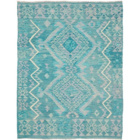 Tappeto Kilim Afghanistan azzurro verde 148x195
