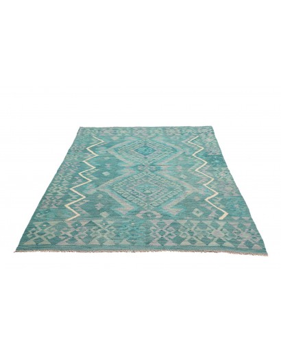 Tappeto Kilim Afghanistan azzurro verde 148x195