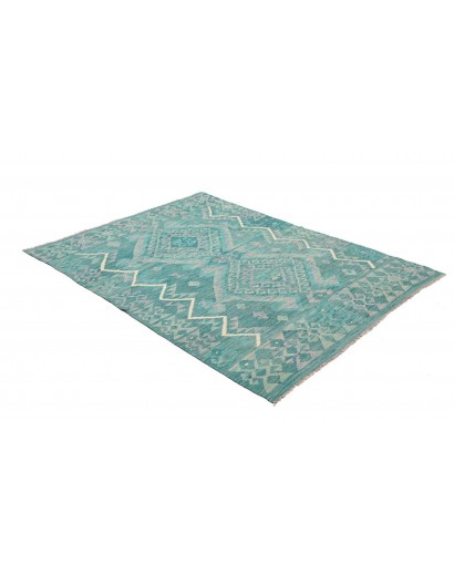 Tappeto Kilim Afghanistan azzurro verde 148x195