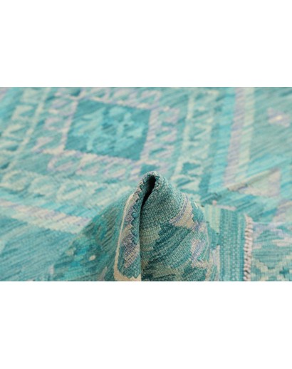 Tappeto Kilim Afghanistan azzurro verde 148x195
