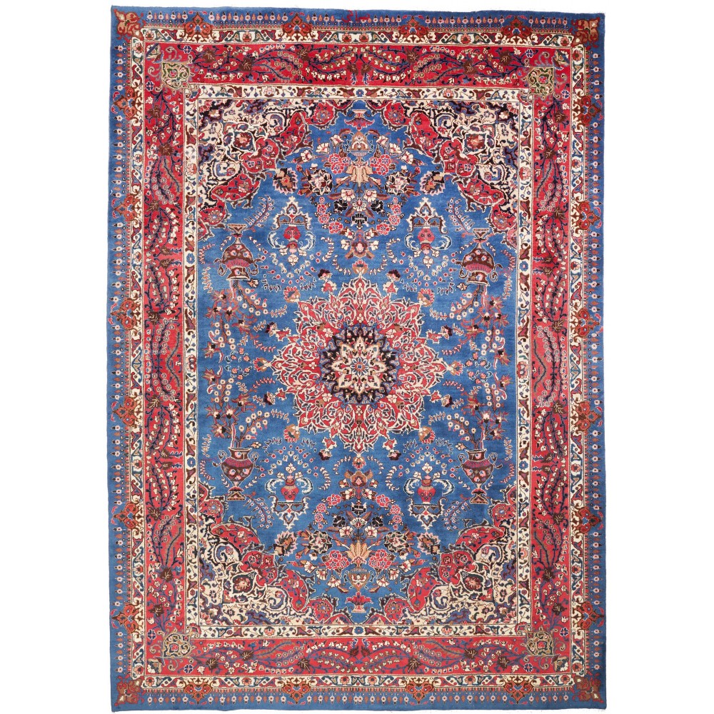 Tappeto Kashmar Persia azzurro rosso 246x350 Tappeto Kashmar Persia azzurro rosso 246x350